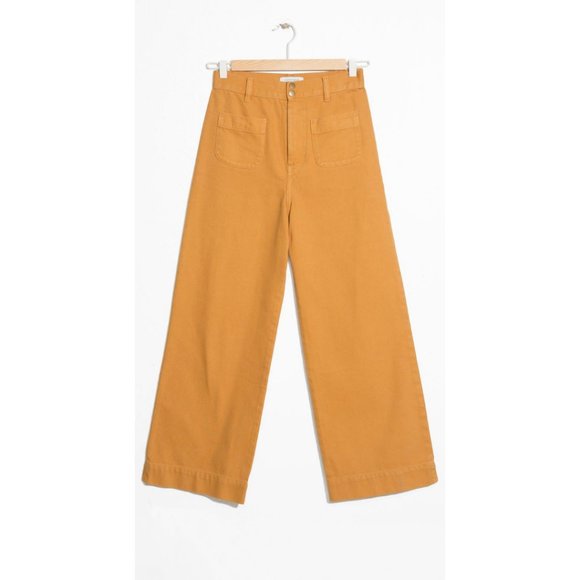 high waisted twill trousers